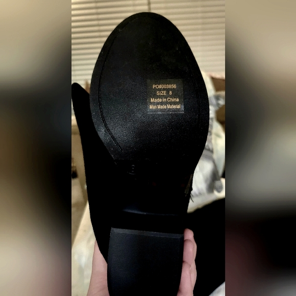 Over the knee black suede boots, sz. 8 NWT - Picture 5 of 5